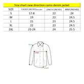 new dirction stretchable camouflage denim jacket